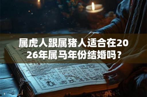 属虎人跟属猪人适合在2026年属马年份结婚吗？