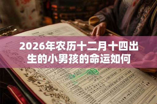2026年农历十二月十四出生的小男孩的命运如何