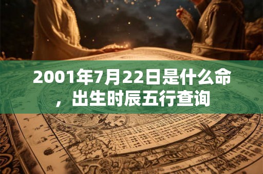 2001年7月22日是什么命，出生时辰五行查询