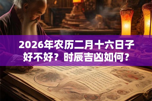 2026年农历二月十六日子好不好？时辰吉凶如何？