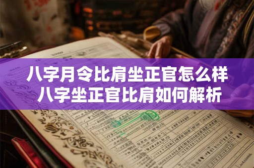 八字月令比肩坐正官怎么样 八字坐正官比肩如何解析