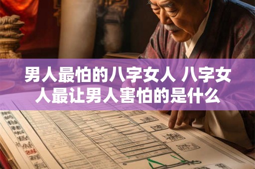 男人最怕的八字女人 八字女人最让男人害怕的是什么
