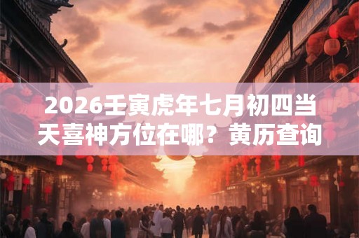 2026壬寅虎年七月初四当天喜神方位在哪？黄历查询