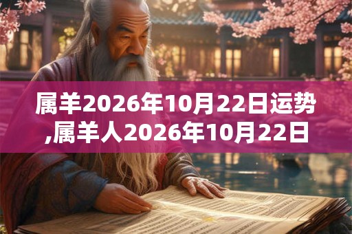 属羊2026年10月22日运势,属羊人2026年10月22日财运,生肖羊2026年10月22日运势 属羊2026年10月22日运势,属羊人2026年10月22日财运,生肖羊2026年10月22日运势