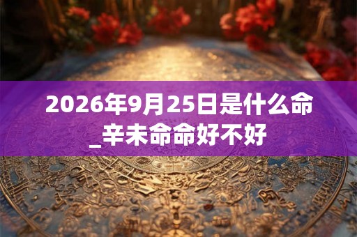 2026年9月25日是什么命_辛未命命好不好 2026年9月25日是什么命_辛未命命好不好