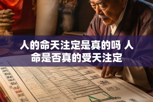 人的命天注定是真的吗 人命是否真的受天注定