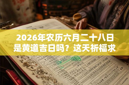 2026年农历六月二十八日是黄道吉日吗？这天祈福求财好吗？