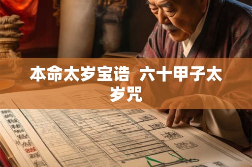 本命太岁宝诰 六十甲子太岁咒 本命太岁宝诰 六十甲子太岁咒
