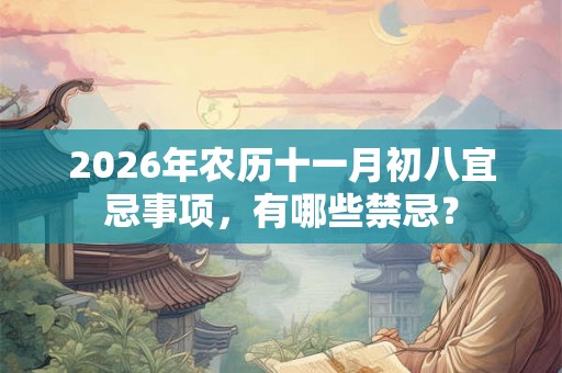 2026年农历十一月初八宜忌事项，有哪些禁忌？