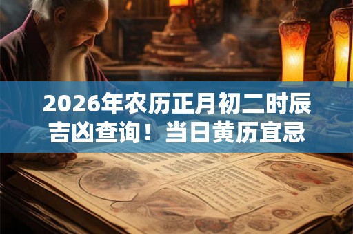 2026年农历正月初二时辰吉凶查询!当日黄历宜忌 2026年农历正月初二时辰吉凶查询!当日黄历宜忌