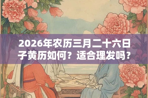 2026年农历三月二十六日子黄历如何？适合理发吗？