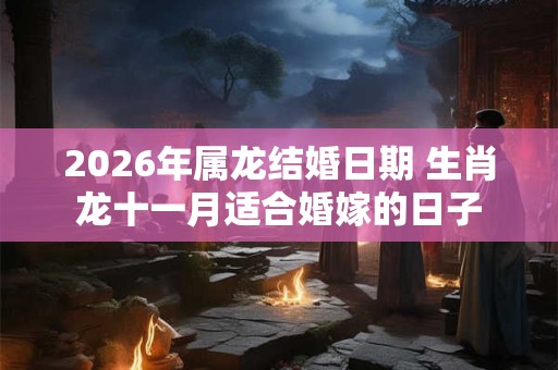 2026年属龙结婚日期 生肖龙十一月适合婚嫁的日子