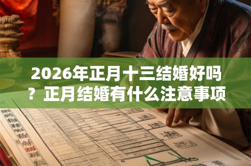 2026年正月十三结婚好吗？正月结婚有什么注意事项