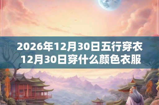 2026年12月30日五行穿衣 12月30日穿什么颜色衣服最旺运