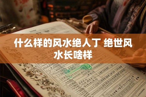 什么样的风水绝人丁 绝世风水长啥样