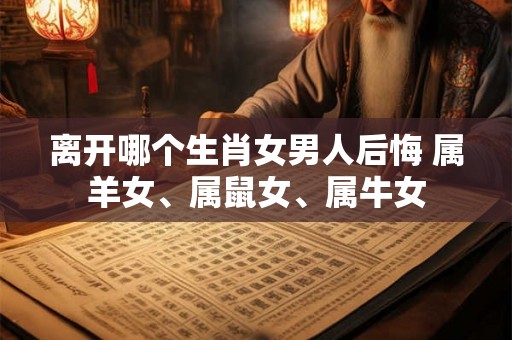 离开哪个生肖女男人后悔 属羊女、属鼠女、属牛女