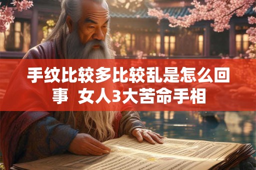 手纹比较多比较乱是怎么回事  女人3大苦命手相