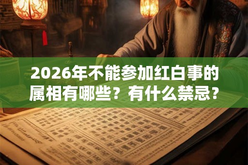 2026年不能参加红白事的属相有哪些？有什么禁忌？