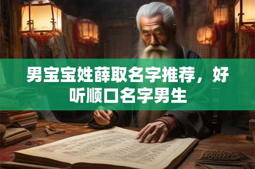 男宝宝姓薛取名字推荐,好听顺口名字男生 男宝宝姓薛取名字推荐,好听顺口名字男生