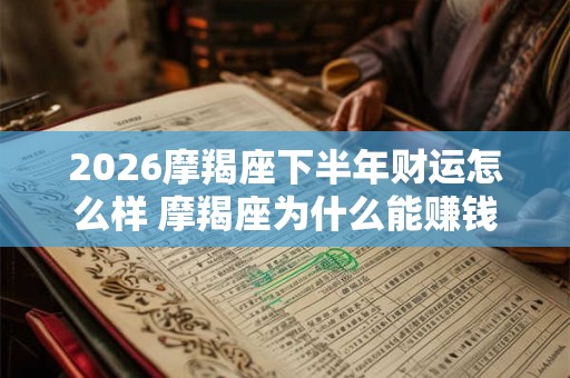 2026摩羯座下半年财运怎么样 摩羯座为什么能赚钱