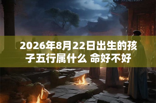 2026年8月22日出生的孩子五行属什么 命好不好