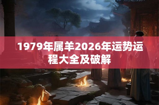 1979年属羊2026年运势运程大全及破解