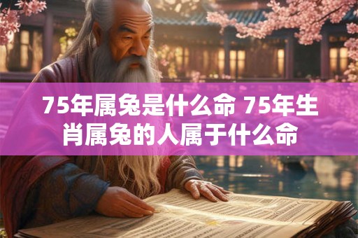 75年属兔是什么命 75年生肖属兔的人属于什么命