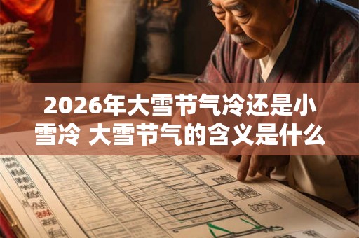 2026年大雪节气冷还是小雪冷 大雪节气的含义是什么 2026年大雪节气冷还是小雪冷 大雪节气的含义是什么