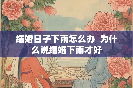 结婚日子下雨怎么办  为什么说结婚下雨才好