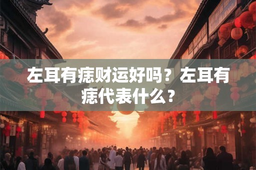 左耳有痣财运好吗？左耳有痣代表什么？