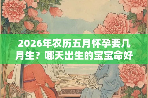 2026年农历五月怀孕要几月生?哪天出生的宝宝命好? 2026年农历五月怀孕要几月生?哪天出生的宝宝命好?