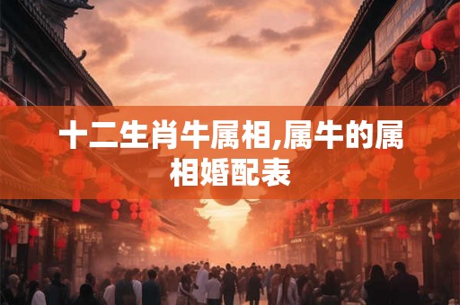 十二生肖牛属相,属牛的属相婚配表