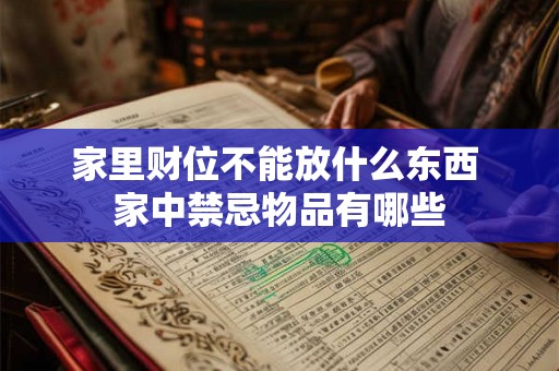 家里财位不能放什么东西 家中禁忌物品有哪些 家里财位不能放什么东西 家中禁忌物品有哪些