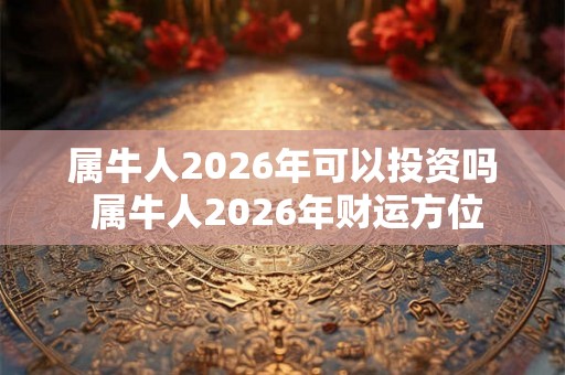 属牛人2026年可以投资吗 属牛人2026年财运方位