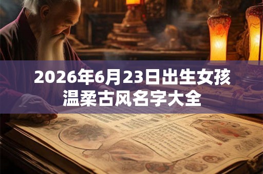 2026年6月23日出生女孩温柔古风名字大全 2026年6月23日出生女孩温柔古风名字大全