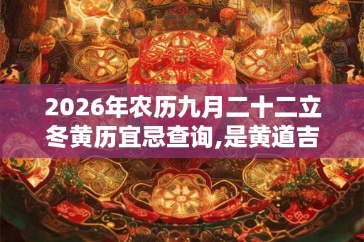 2026年农历九月二十二立冬黄历宜忌查询,是黄道吉日吗？