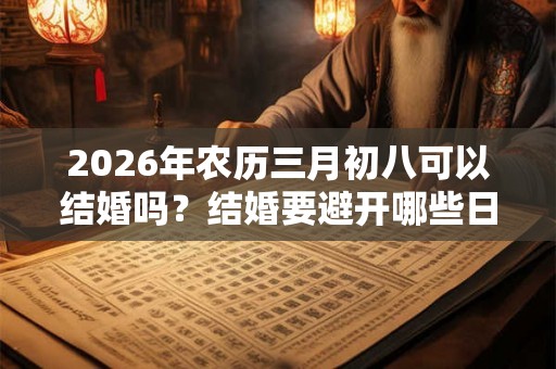 2026年农历三月初八可以结婚吗?结婚要避开哪些日子? 2026年农历三月初八可以结婚吗?结婚要避开哪些日子?