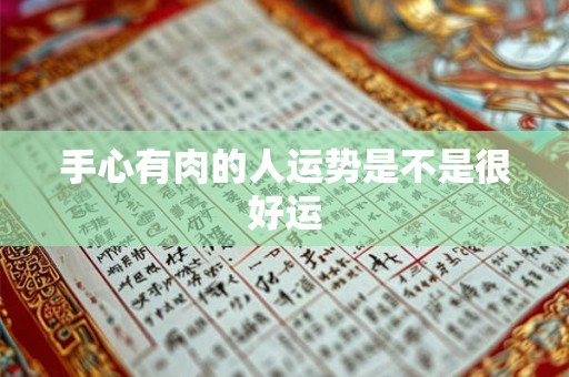 手心有肉的人运势是不是很好运