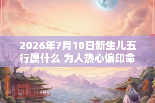 2026年7月10日新生儿五行属什么 为人热心偏印命局 2026年7月10日新生儿五行属什么 为人热心偏印命局