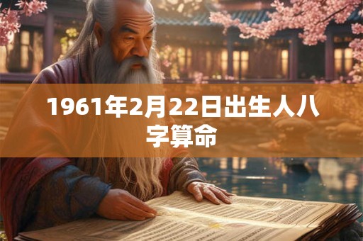 1961年2月22日出生人八字算命