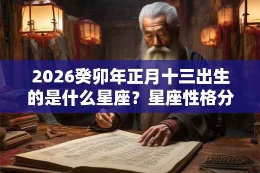 2026癸卯年正月十三出生的是什么星座？星座性格分析