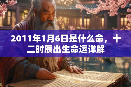 2011年1月6日是什么命，十二时辰出生命运详解
