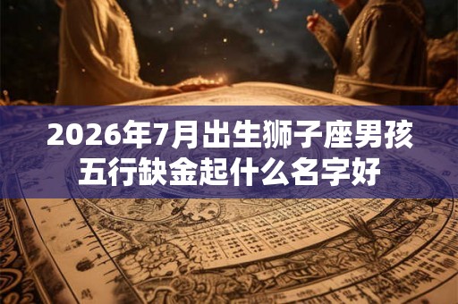 2026年7月出生狮子座男孩五行缺金起什么名字好