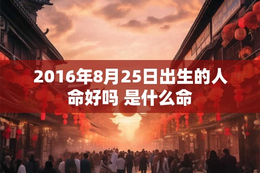 2016年8月25日出生的人命好吗 是什么命