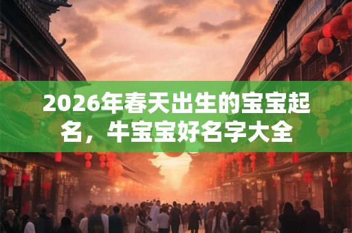 2026年春天出生的宝宝起名,牛宝宝好名字大全 2026年春天出生的宝宝起名,牛宝宝好名字大全