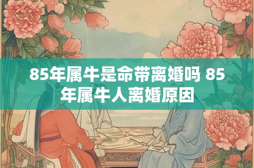 85年属牛是命带离婚吗 85年属牛人离婚原因