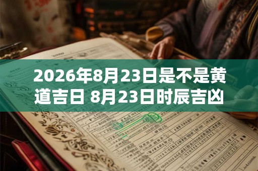 2026年8月23日是不是黄道吉日 8月23日时辰吉凶