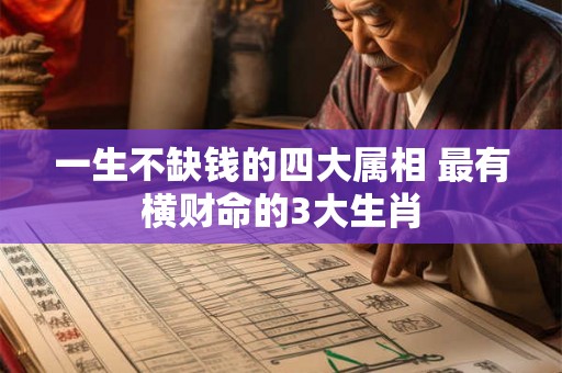 一生不缺钱的四大属相 最有横财命的3大生肖