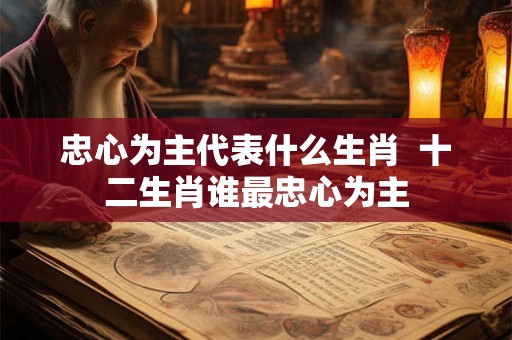 忠心为主代表什么生肖 十二生肖谁最忠心为主 忠心为主代表什么生肖 十二生肖谁最忠心为主