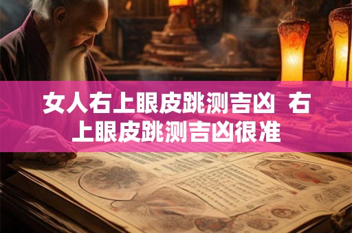 女人右上眼皮跳测吉凶  右上眼皮跳测吉凶很准